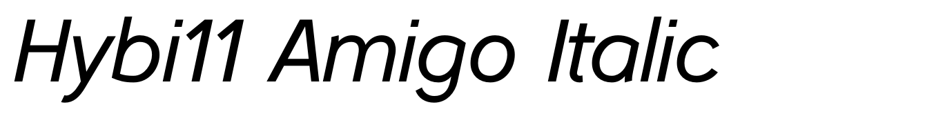 Hybi11 Amigo Italic